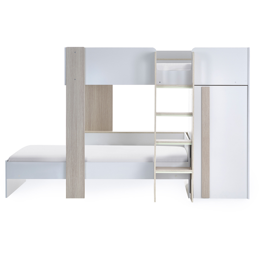 Julian Bowen Horizon Pale Wood and White Bunk Bed Image 3