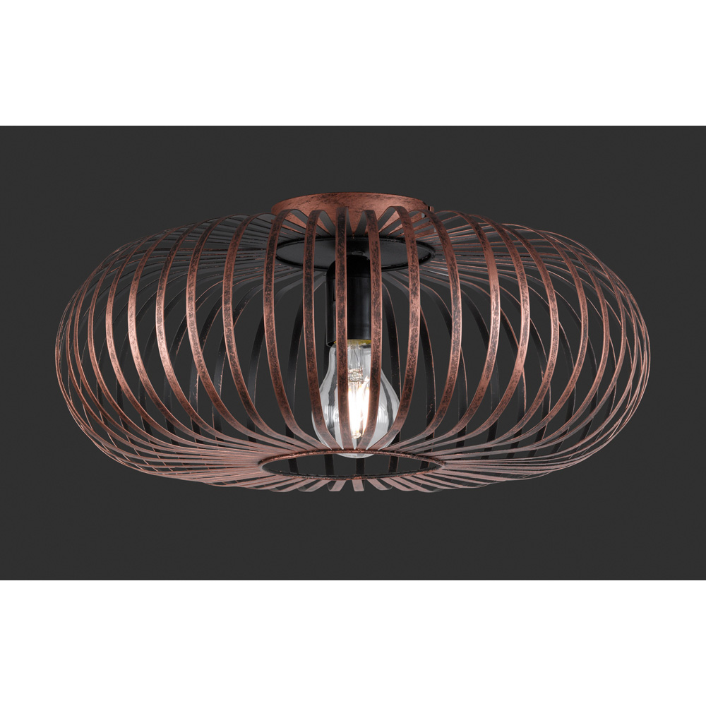 TRIO Johann Antique Copper Ceiling Light Image 3