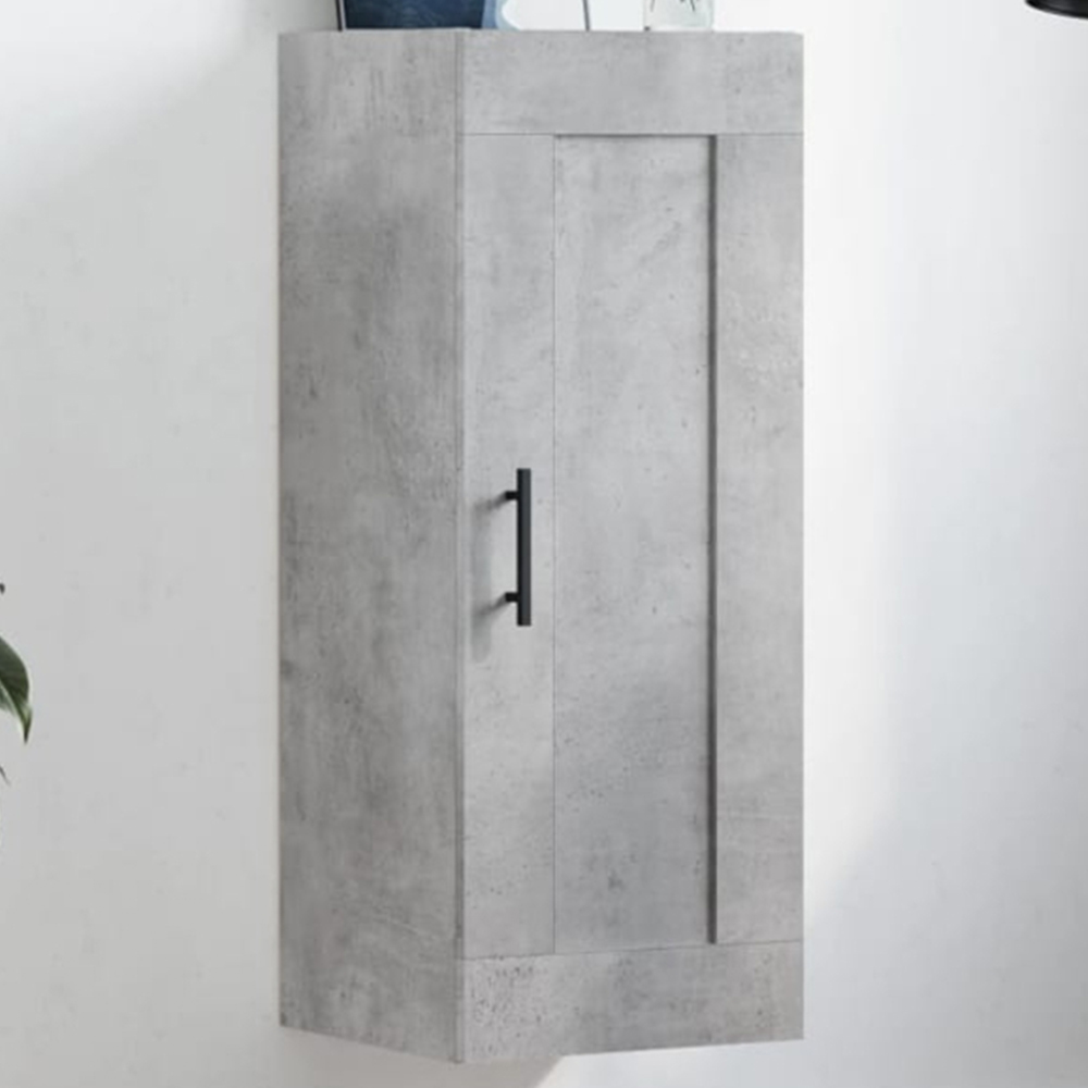 vidaXL Single Door Concrete Grey Wall Mounted Cabinet Image 1