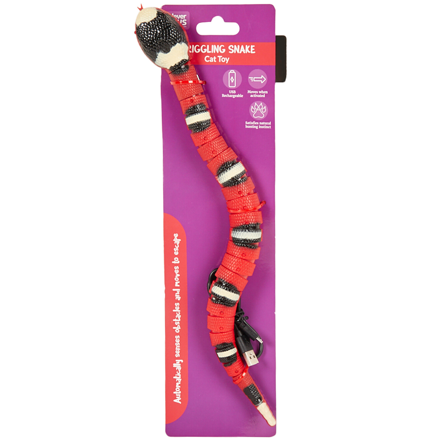 Wriggling Snake Cat Toy - Multicolour Image 1