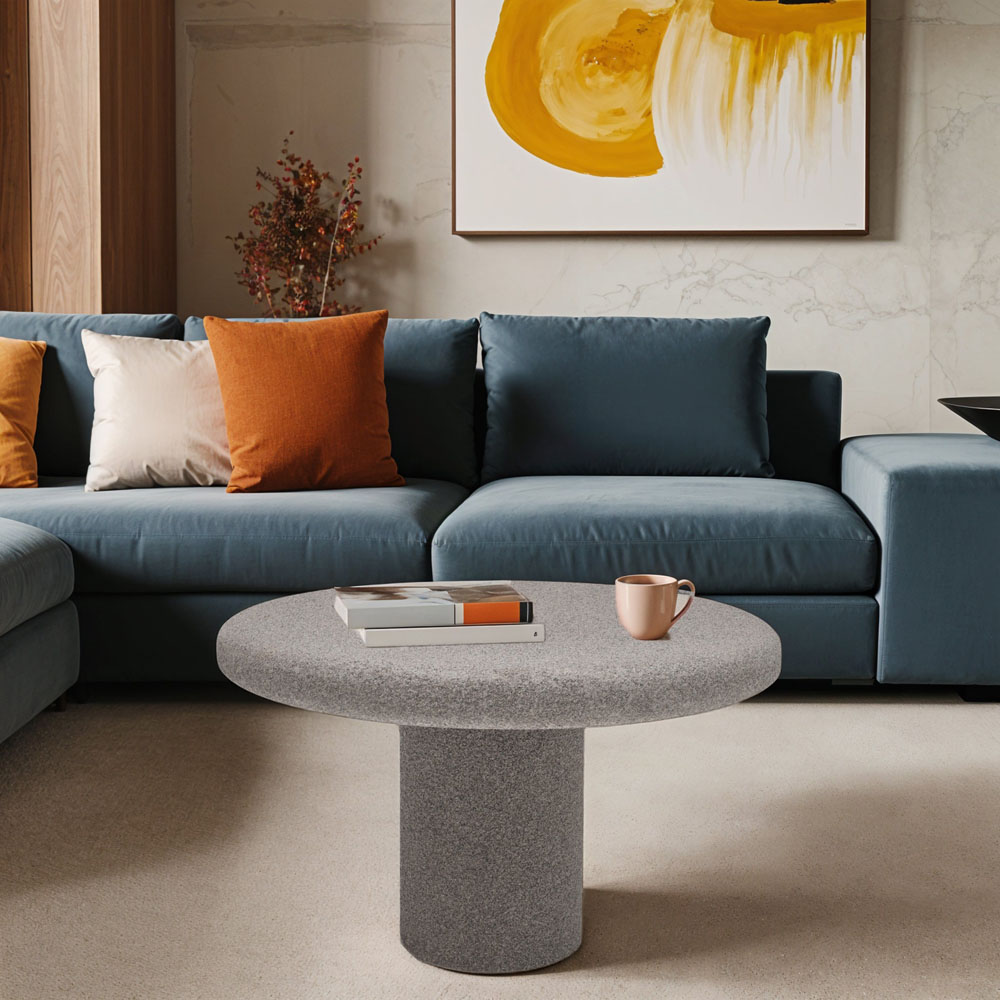 IH Design Udaipur Concrete Low Coffee Table Image 4