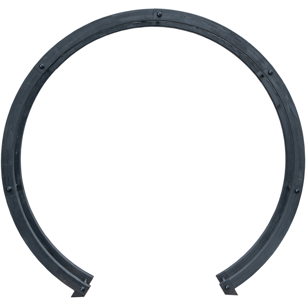 Shire 8 x 8ft Black Free Standing Flower Circle Arch with Spike Image 2