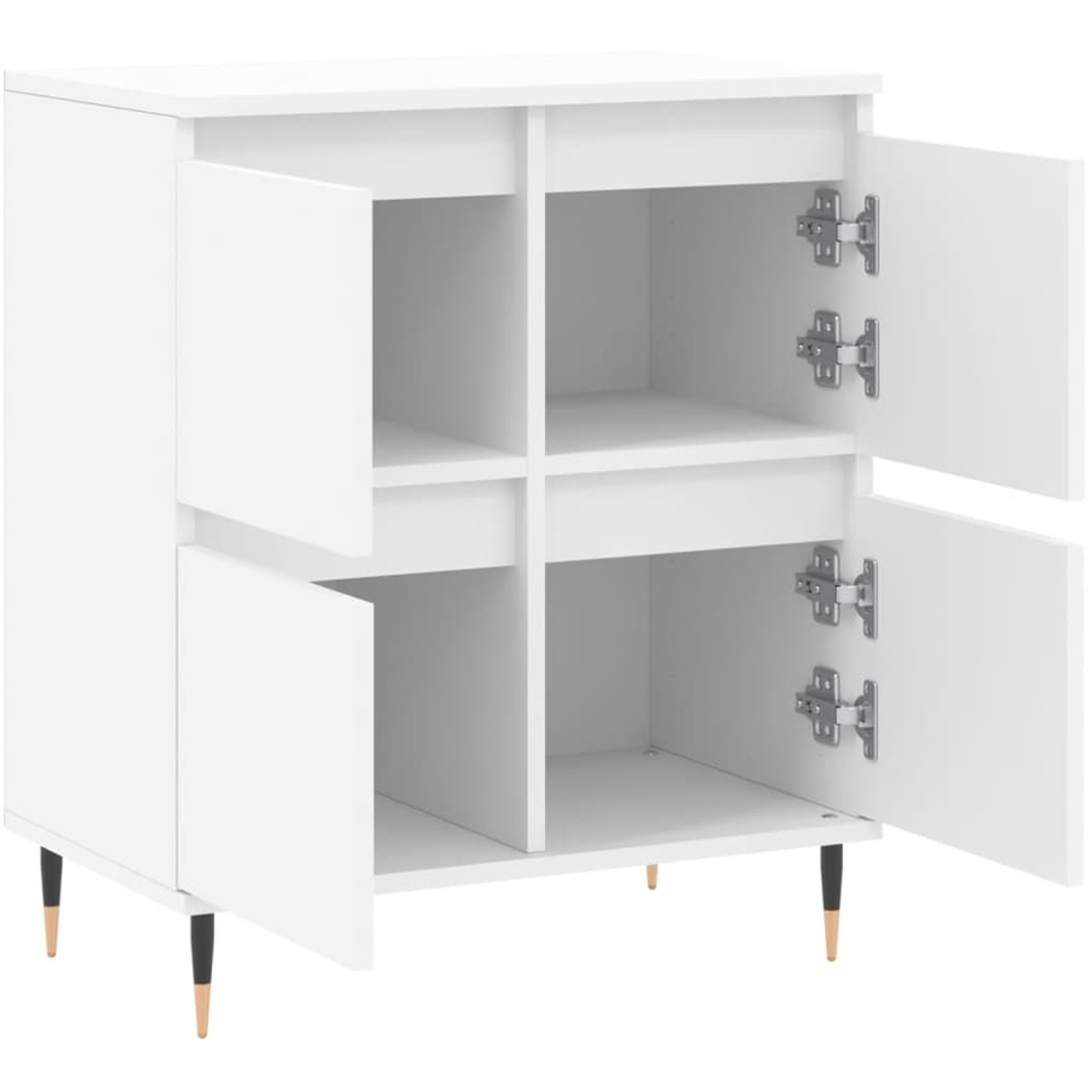 vidaXL 4 Door White Sideboard Image 6