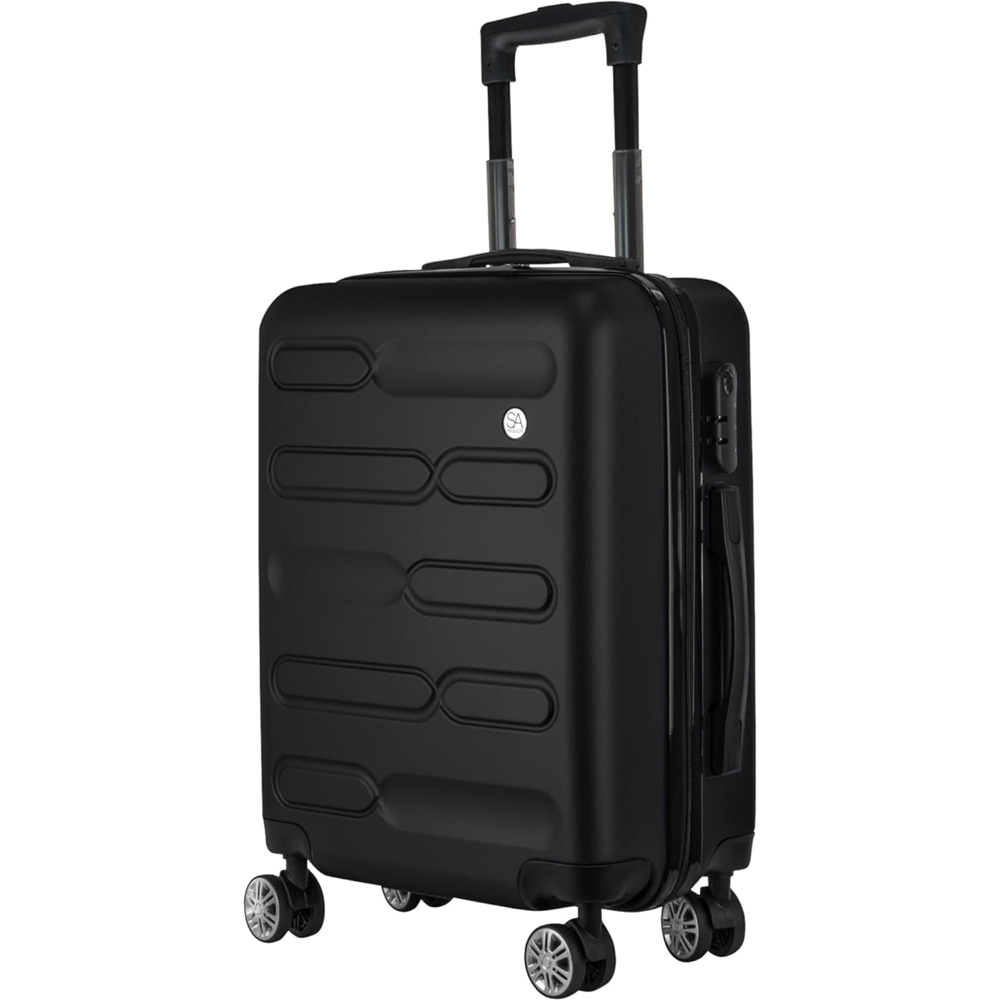 SA Products Black Carry On Cabin Suitcase 55cm Image 1