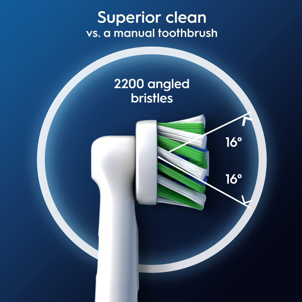 Oral-B Cross Action White X-Filaments Replacement Head 4 Pack Image 5
