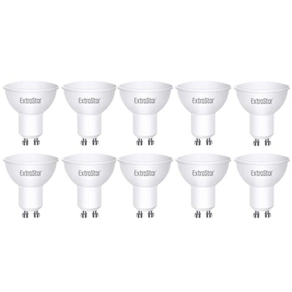 ExtraStar 10 Pack GU10 4W Daylight LED Light Bulb Image 1