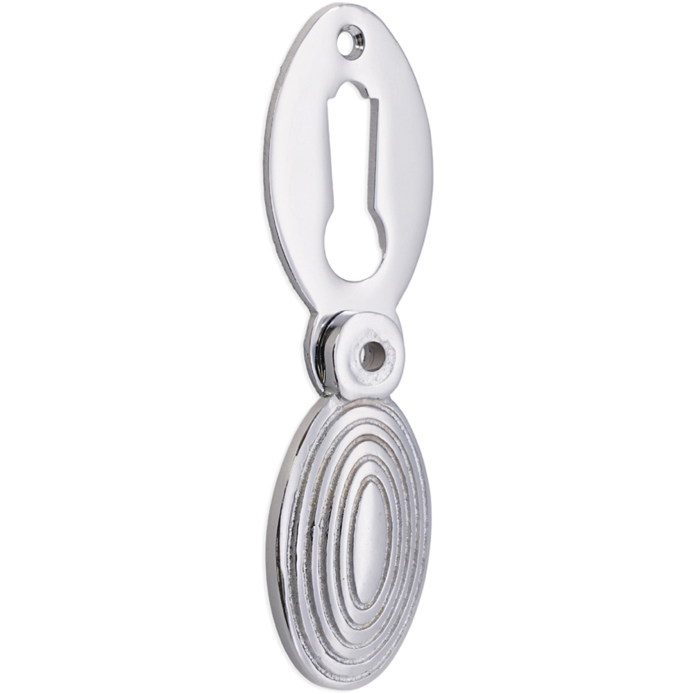 Spira Brass Oval Beehive Polished Chrome Escutcheon Image 3