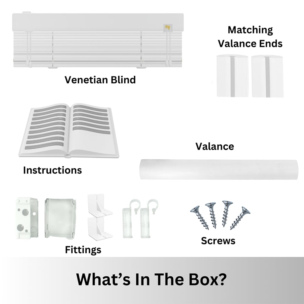 Caecus Faux Wood String Venetian Blind White 75 x 120cm Image 3