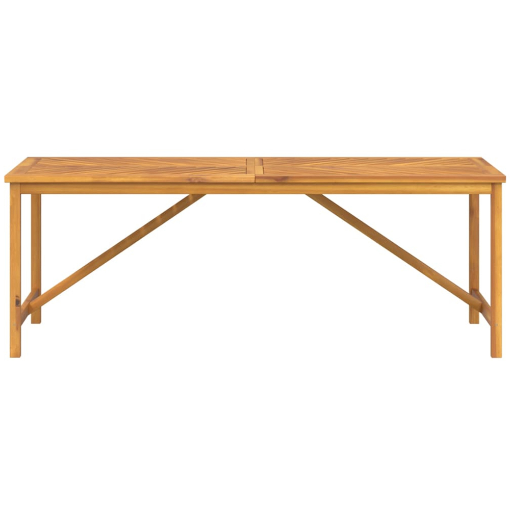 vidaXL 8 Seater Brown Wooden Garden Dining Table Image 3