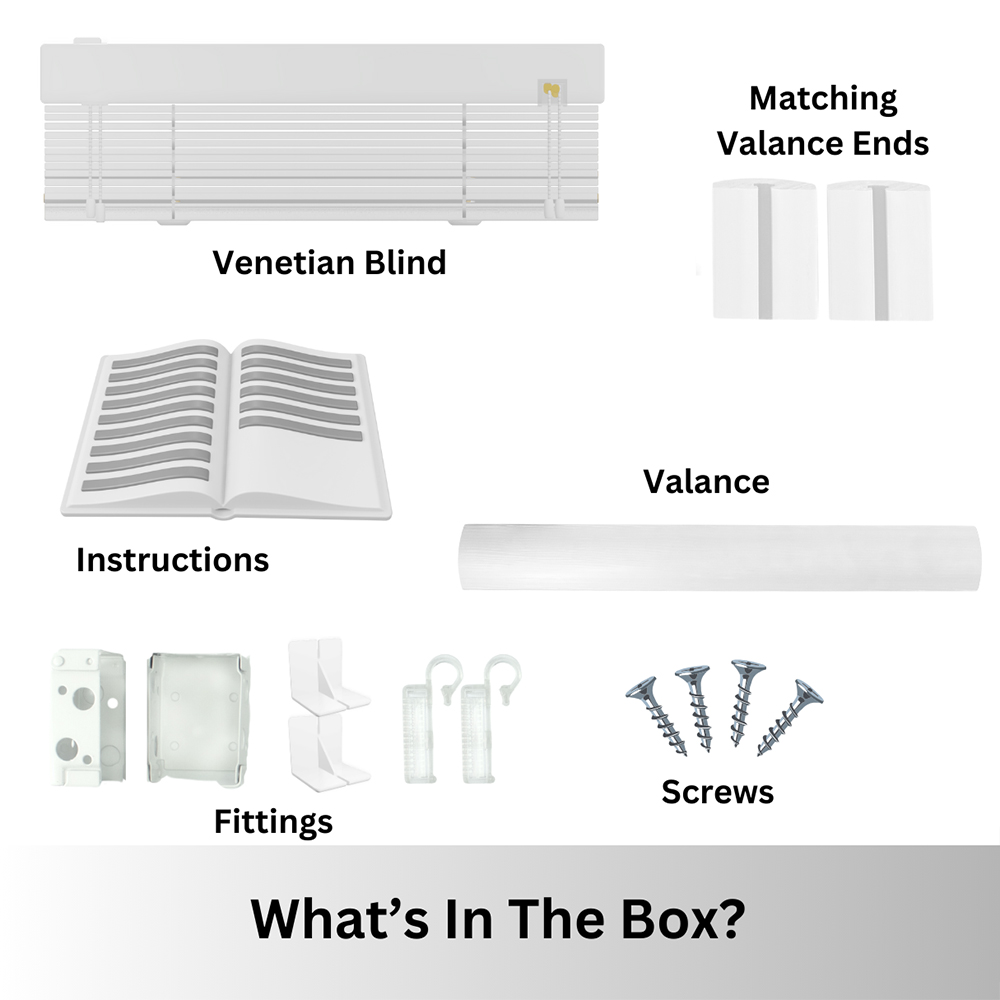 Caecus Faux Wood String Venetian Blind White 150 x 160cm Image 3