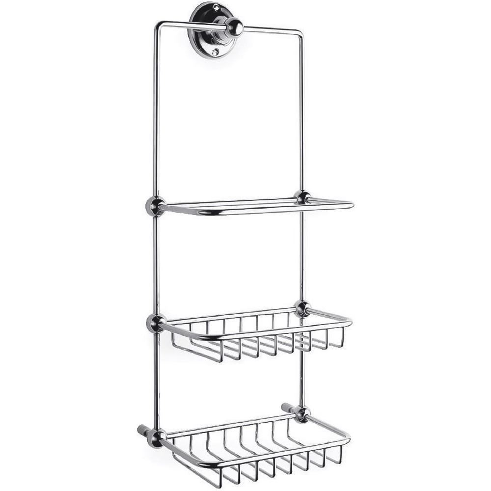 nuie 2 Tier Chrome Shower Caddy Image 1