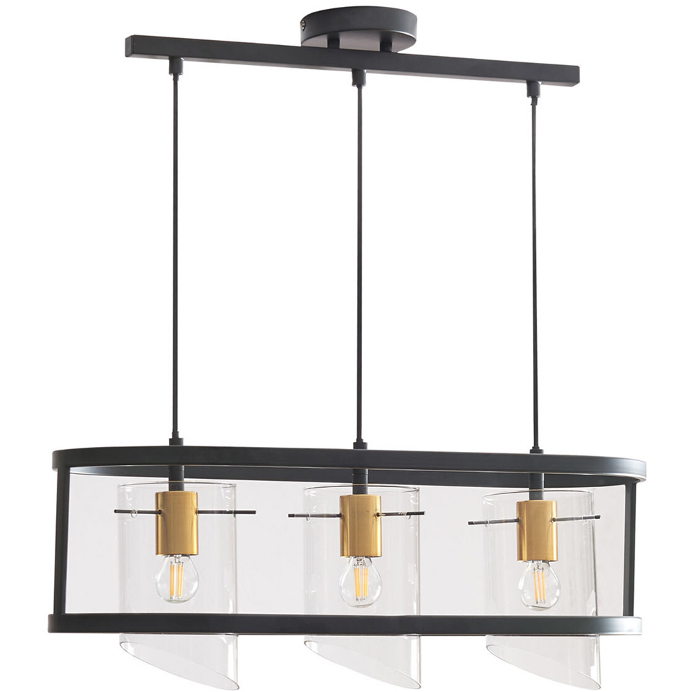 Paramount Black 3 Pendant Ceiling Light Image 1