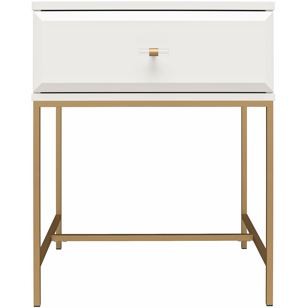 Dorel Effie Single Drawer White Nightstand Image 3