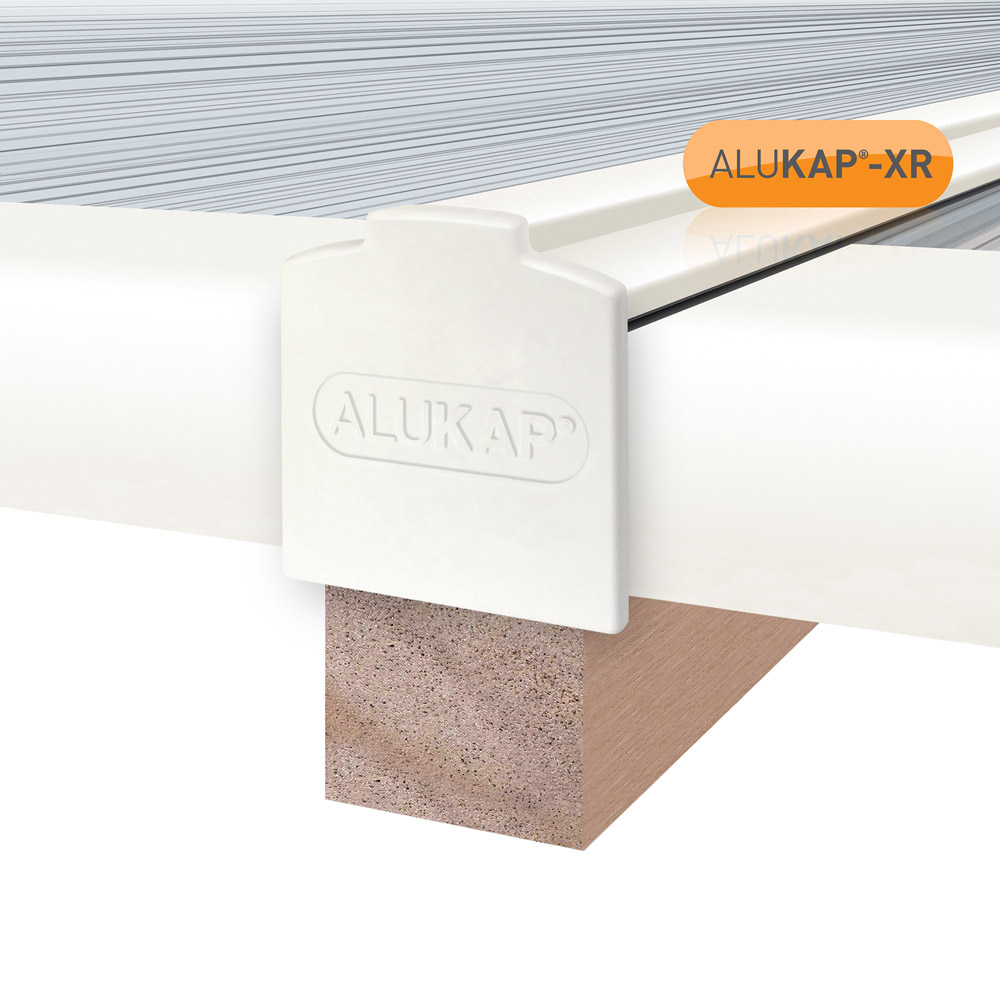 Alukap-XR 60mm White Aluminium Glazing Bar System 3.0m with 55mm Slot Fit Rafter Gasket Image 2