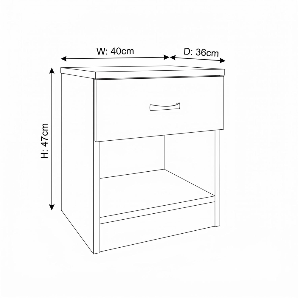 FWStyle Promo Oak 3 Piece Bedroom Furniture Set Image 9