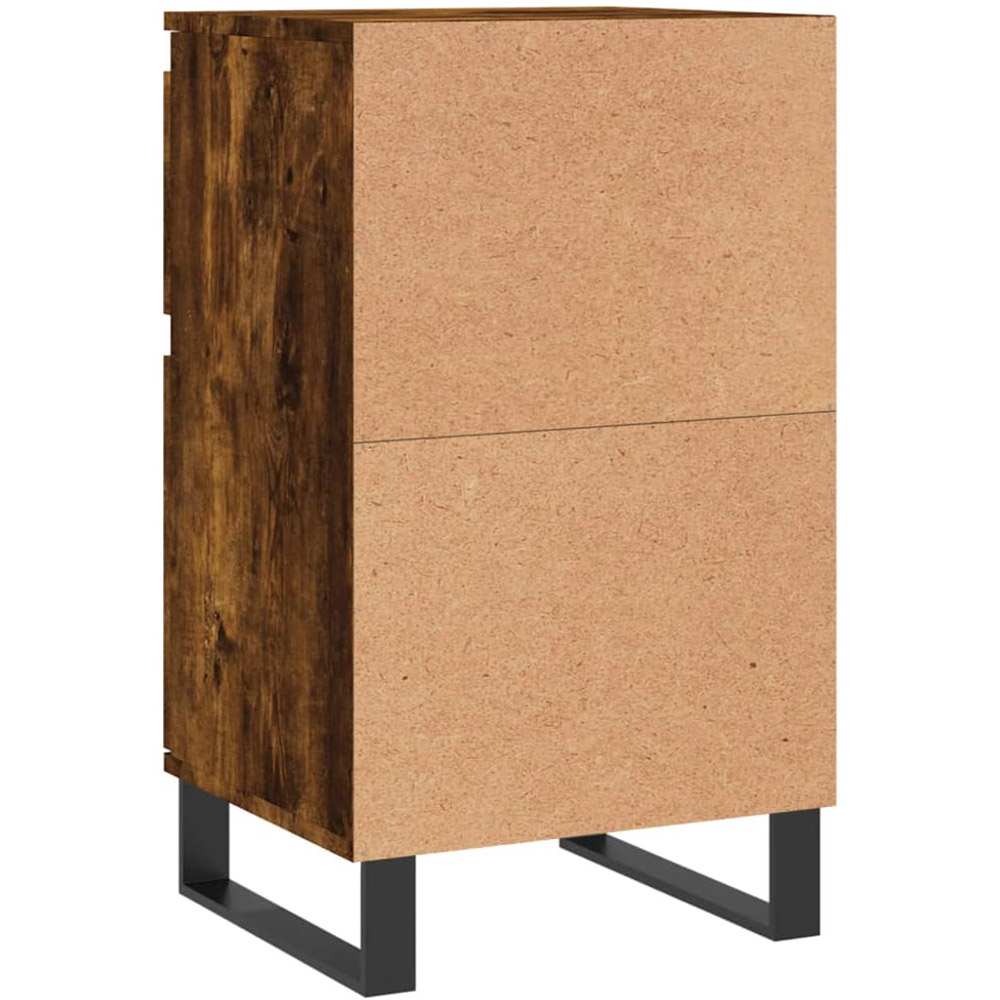 vidaXL Single Door Single Drawer Smoked Oak Sideboard Image 8