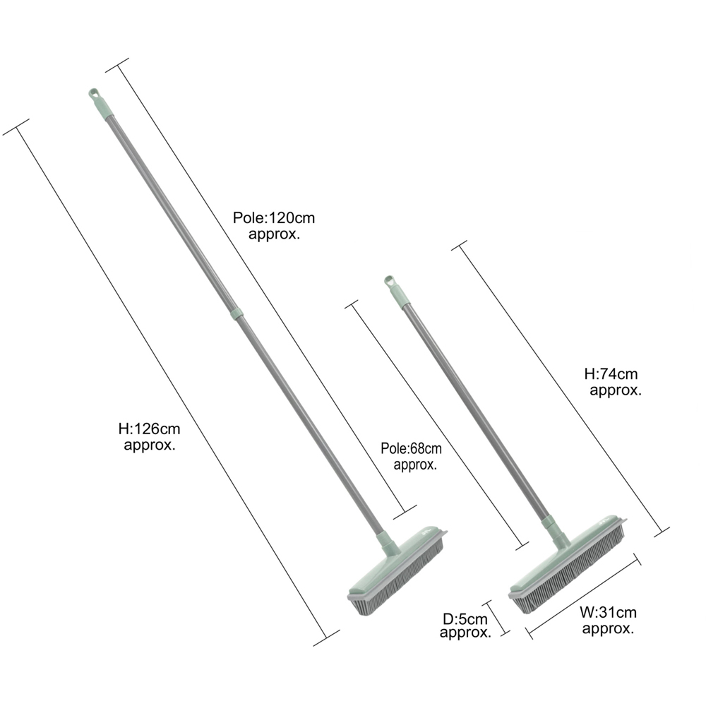 JVL Grey Rubber Broom Image 8