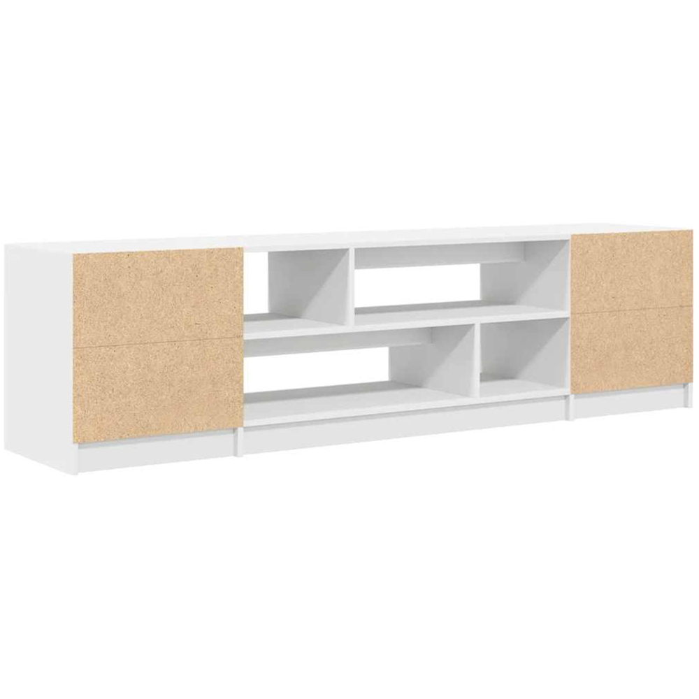 vidaXL 2 Door 4 Shelf White TV Cabinet Image 7