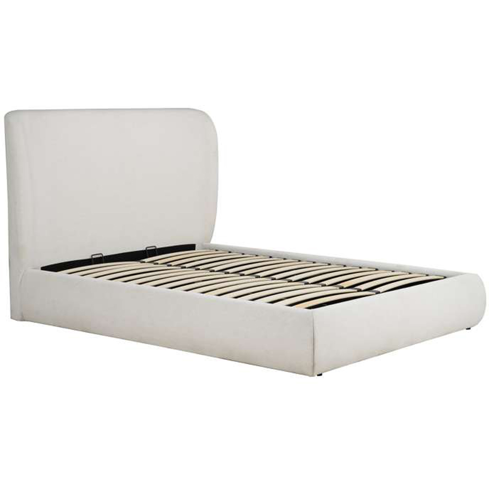 Birlea Lanis Double White Linen Ottoman Bed Image 2
