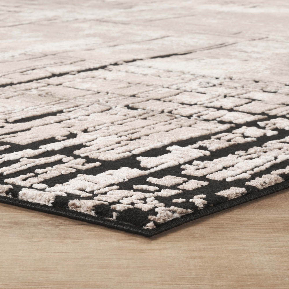 Desire Rugs Belgravia Metallic Sheen Nexus Design Mocha Rug 120 x 170cm Image 3