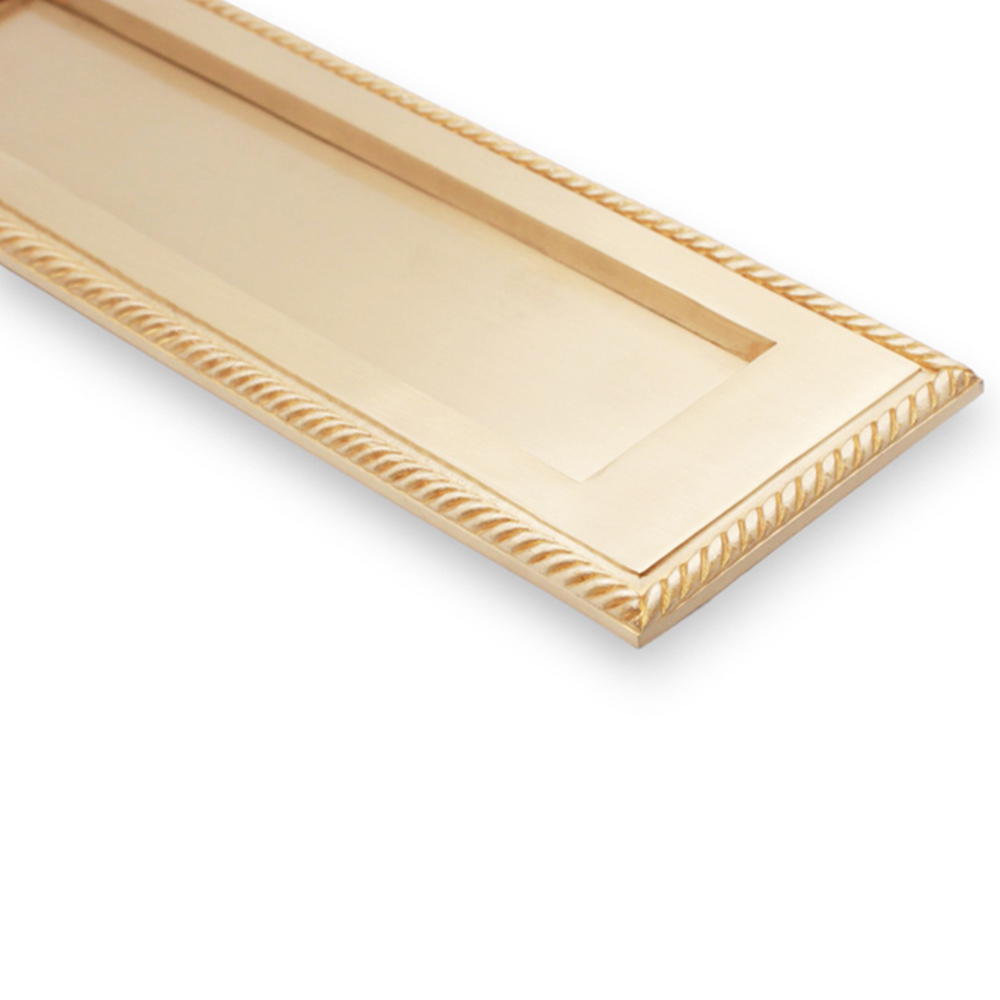 Spira Brass Georgian Satin Brass Letter Plate 250mm Image 4