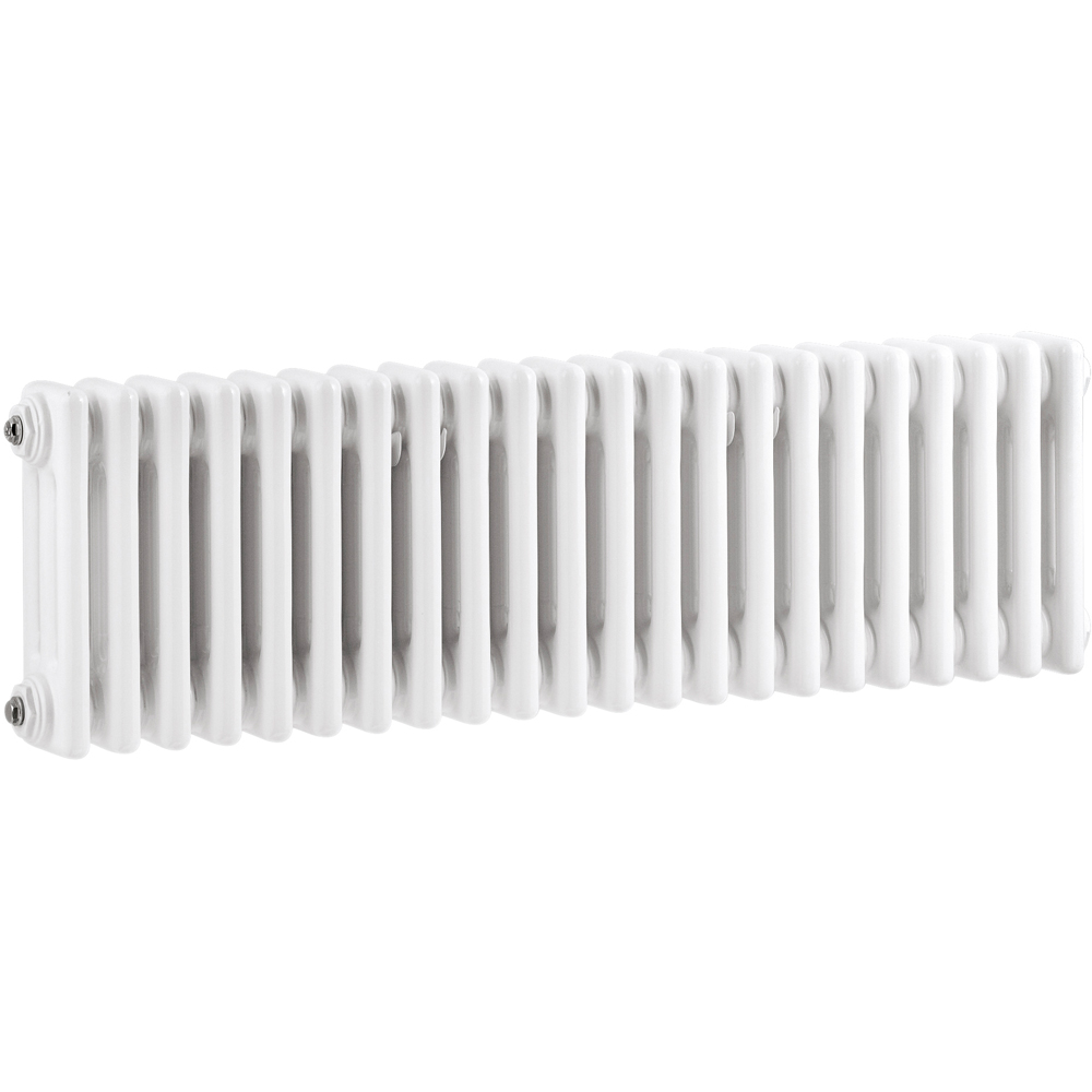 nuie Colosseum Gloss White Triple Column Traditional Radiator 300 x 999mm Image 1