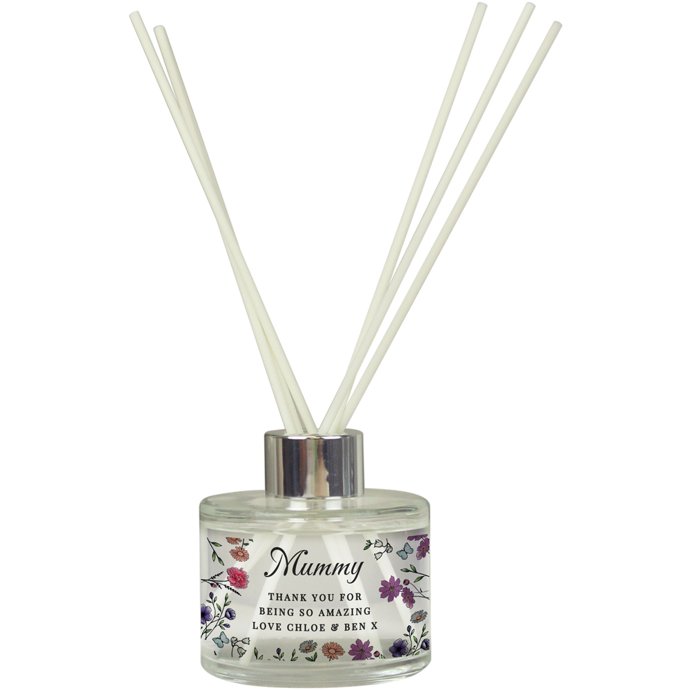 Personalised Memento Personalised Wild Flowers Reed Diffuser Image 1