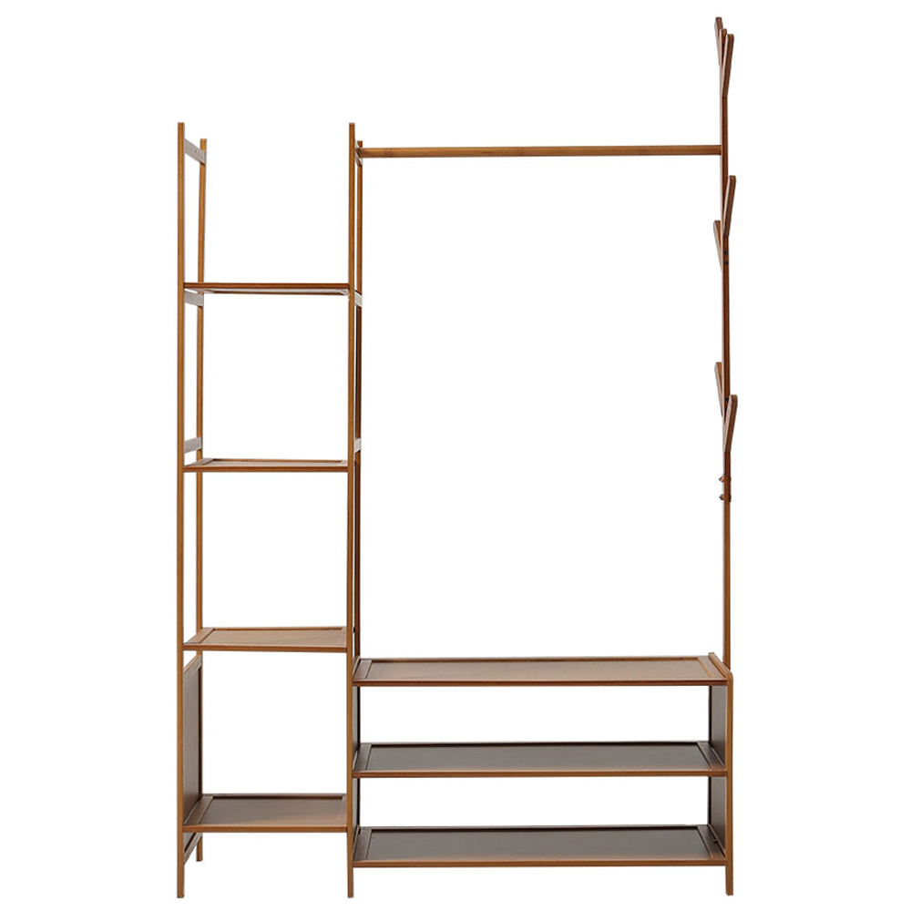 Living and Home Freestanding Bamboo Clothes Rack Image 3