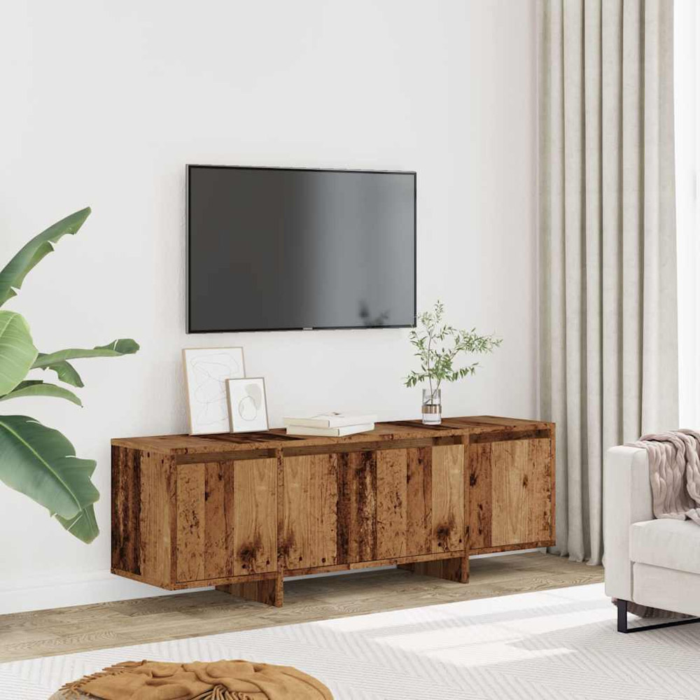 vidaXL 4 Door Old Wood TV Cabinet Image 3