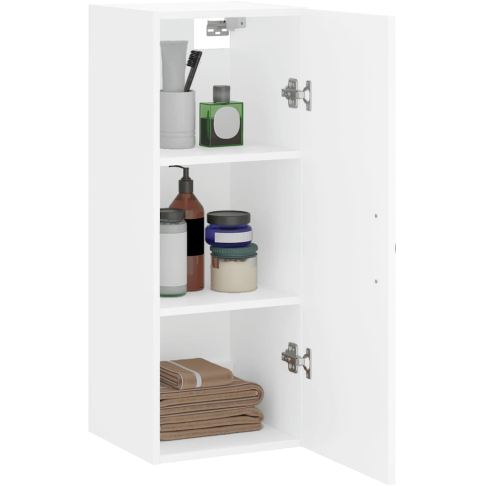 vidaXL Single Door White Wall Mounted Narrow Cabinet Image 4