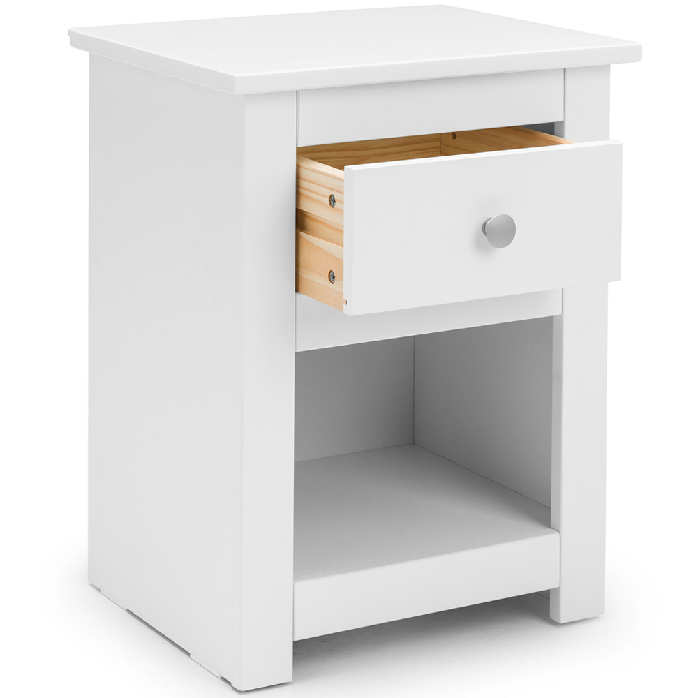 Julian Bowen Radley Single Drawer Surf White Bedside Table Image 4