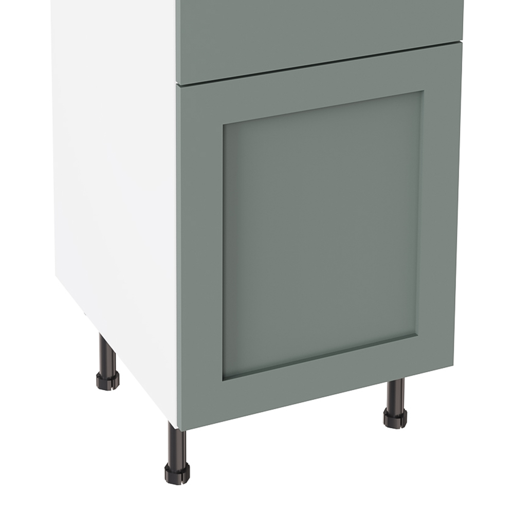 Kitchen Kit Shaker Matt Sage Green Drawerline Base Cabinet 500mm Image 3
