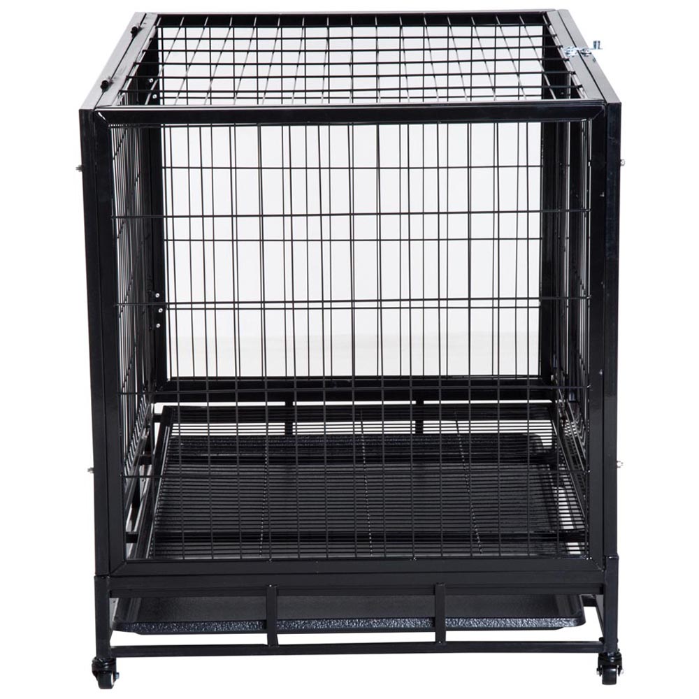 PawHut 43 Inch Heavy Duty Metal Dog Kennel Image 2