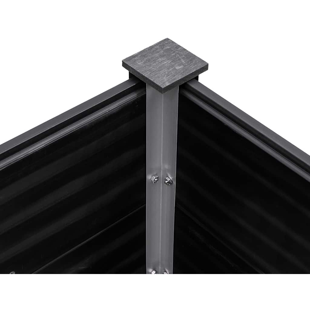 vidaXL Grey Wood Plastic Composite Raised Garden Bed 300 x 100 x 54cm Image 4