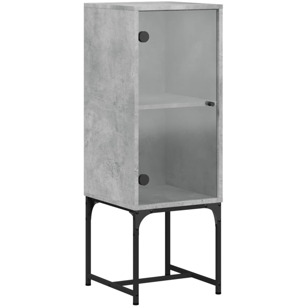 vidaXL Single Door Concrete Grey Side Cabinet Image 2