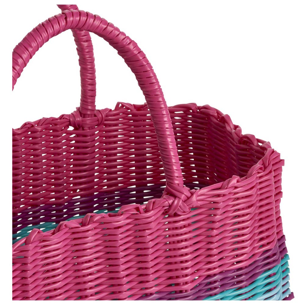 Wilko Eastern Plastic Woven Basket Bag Image 4
