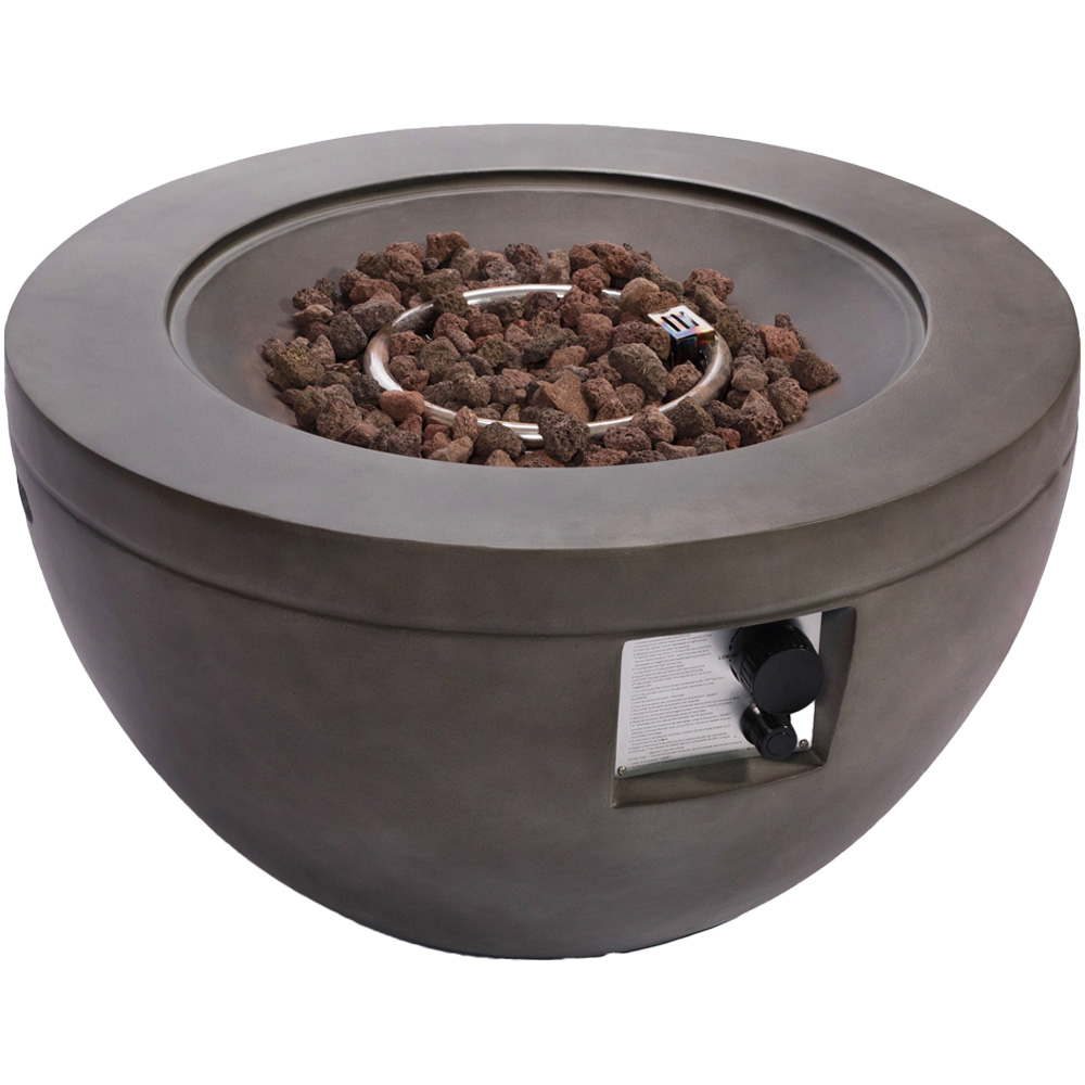 MDA Designs Tabiti Dark Stone Propane Outdoor Firepit Image 1