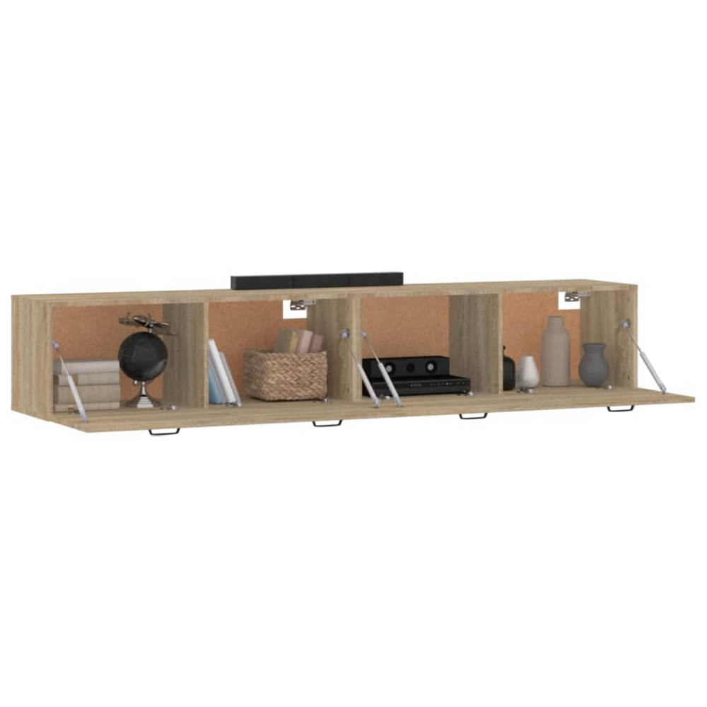 vidaXL 2 Door Sonoma Oak Wall Cabinet Set of 2 Image 4