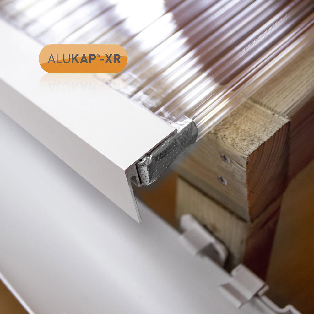 Alukap-XR 6.4mm White End Stop Bar 4.8m Image 2