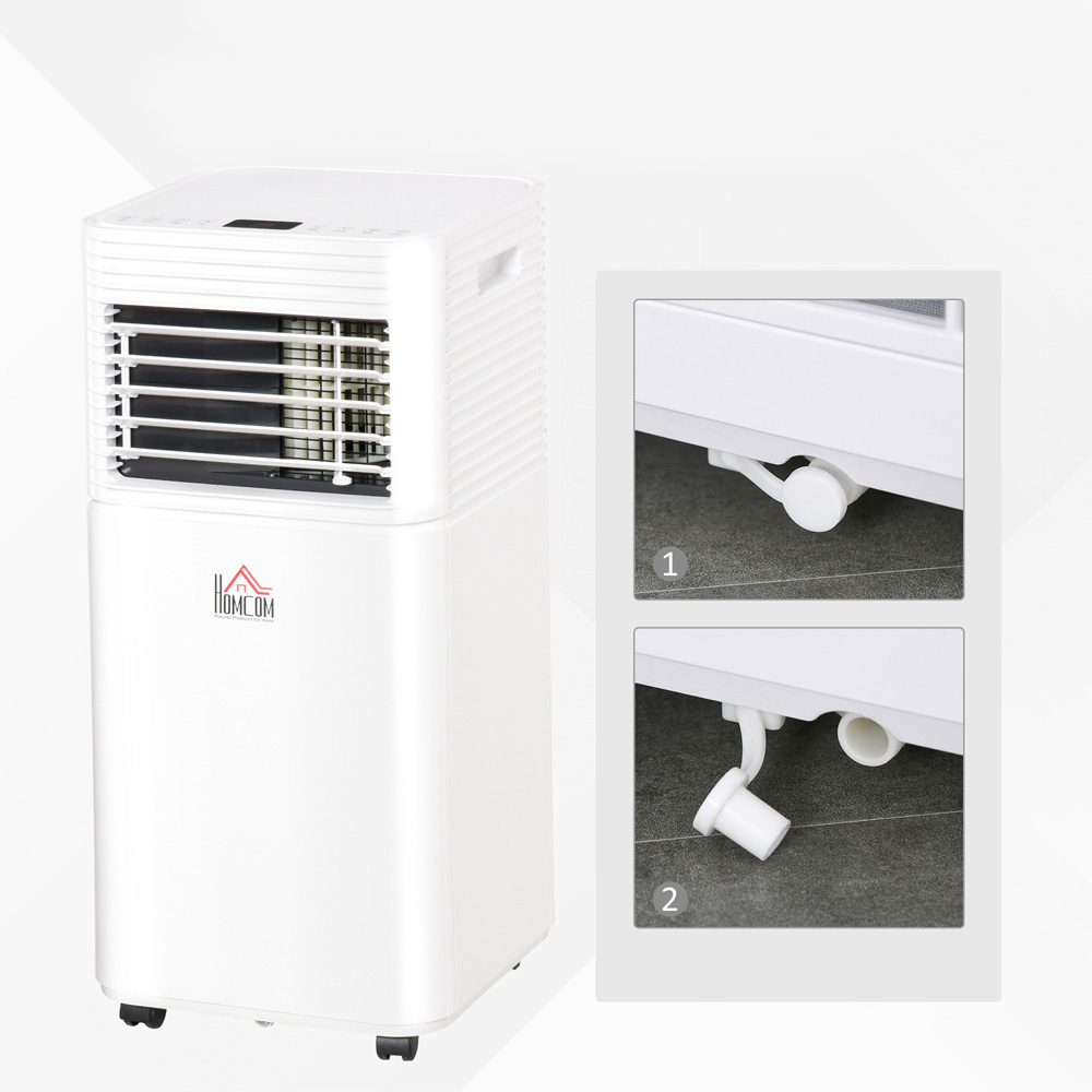 HOMCOM White 4 in 1 Mobile Compact Air Cooler Image 3