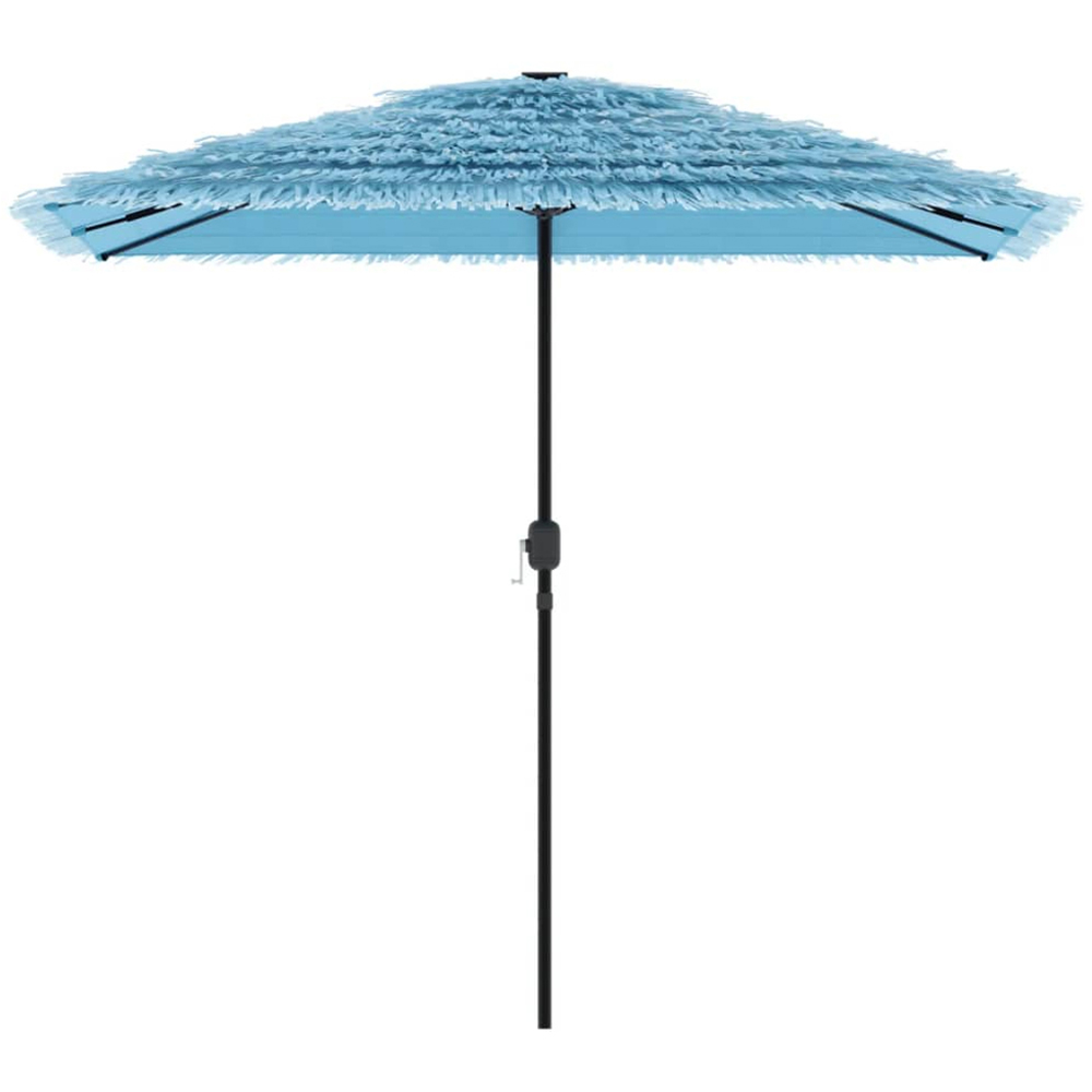 vidaXL Blue Straw Top Garden Parasol with Steel Pole 2.4m Image 2