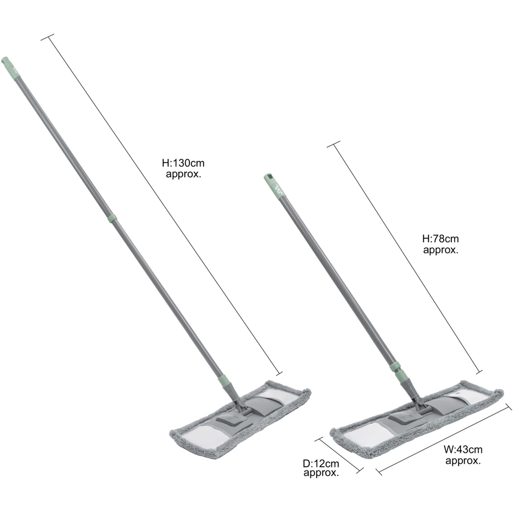 JVL Cleaning Grey Extendable Microfibre Mop Image 9