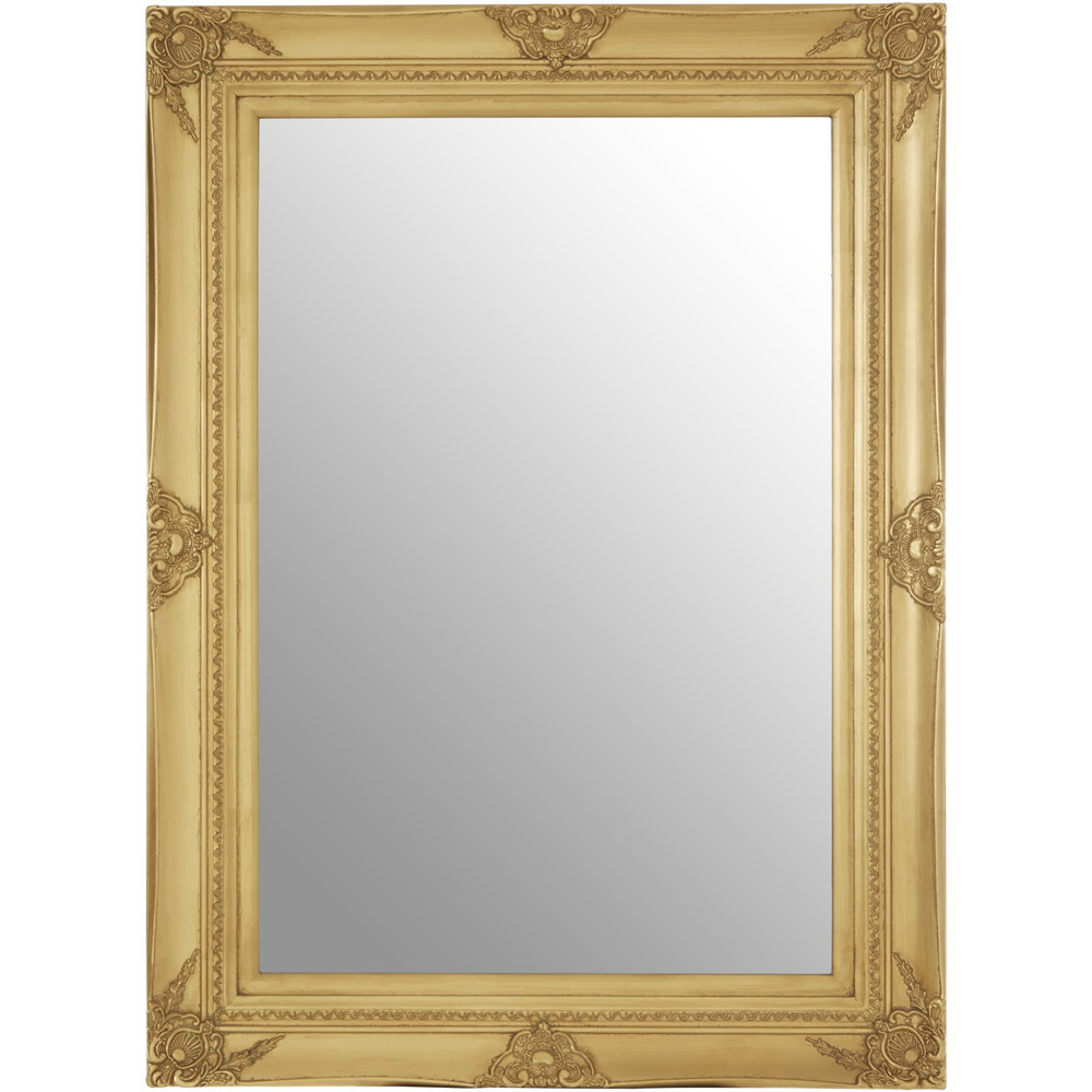 Premier Housewares Baroque Antique Gold Rectangular Wall Mirror 83 x
