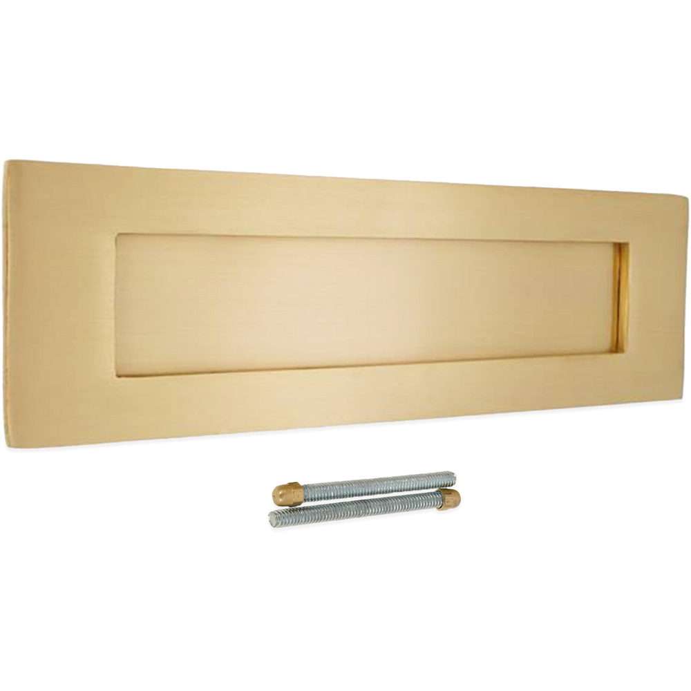 Spira Brass Victorian Satin Brass Letter Plate 255mm Image 3
