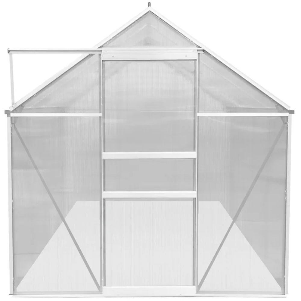 MonsterShop Silver Polycarbonate 6 x 10ft Greenhouse Image 3