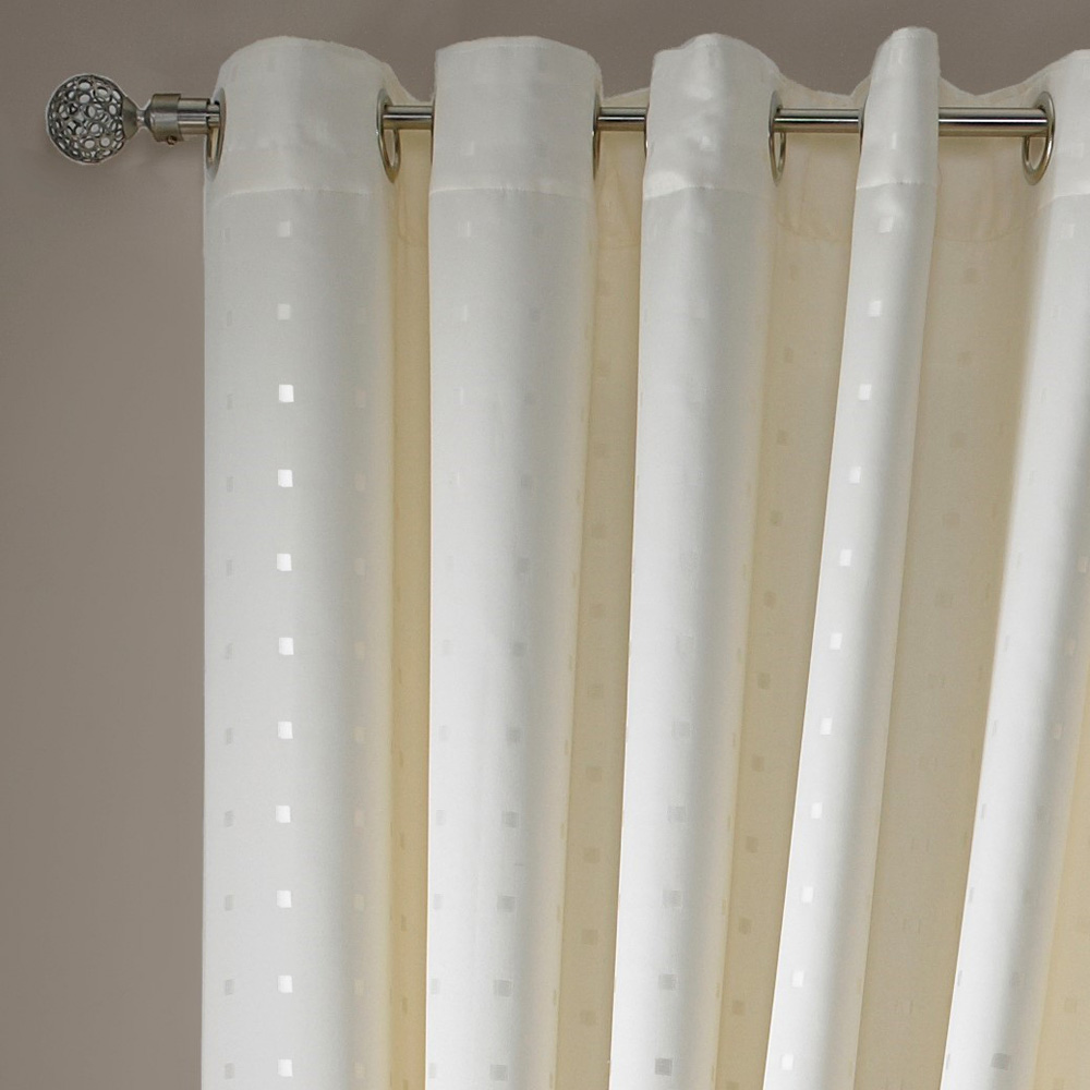 Alan Symonds Madison Cream Ring Top Curtain 229 x 274cm Image 5