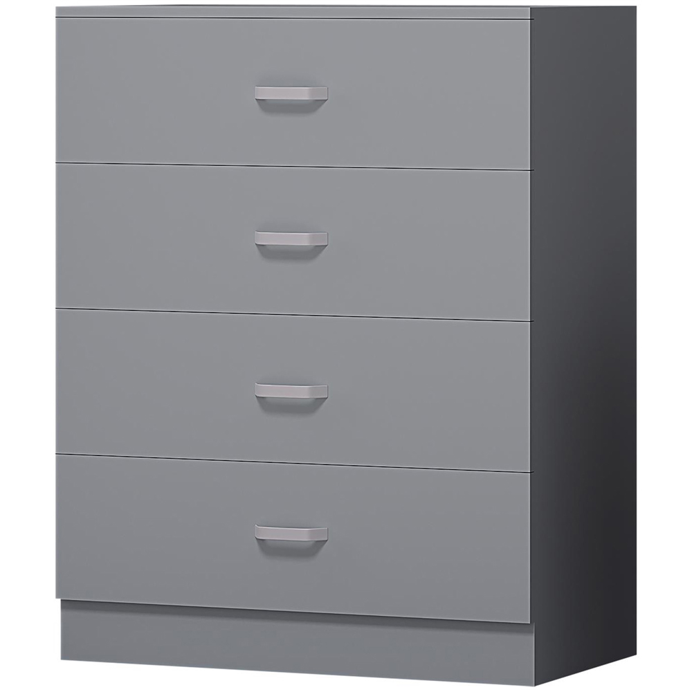 FWStyle Tunis 4 Drawer Matt Grey Chest of Drawer Image 2