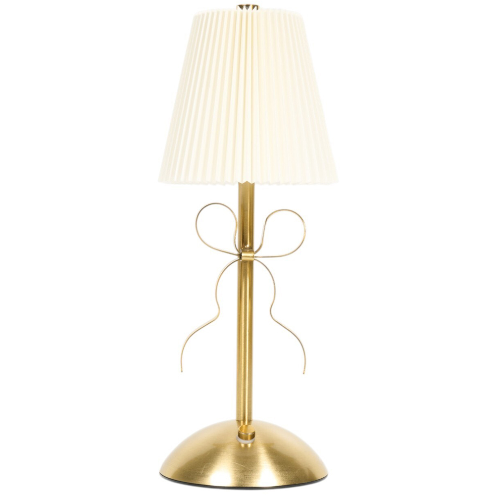 Rechargeable Gold Bow Table Lamp Image 3