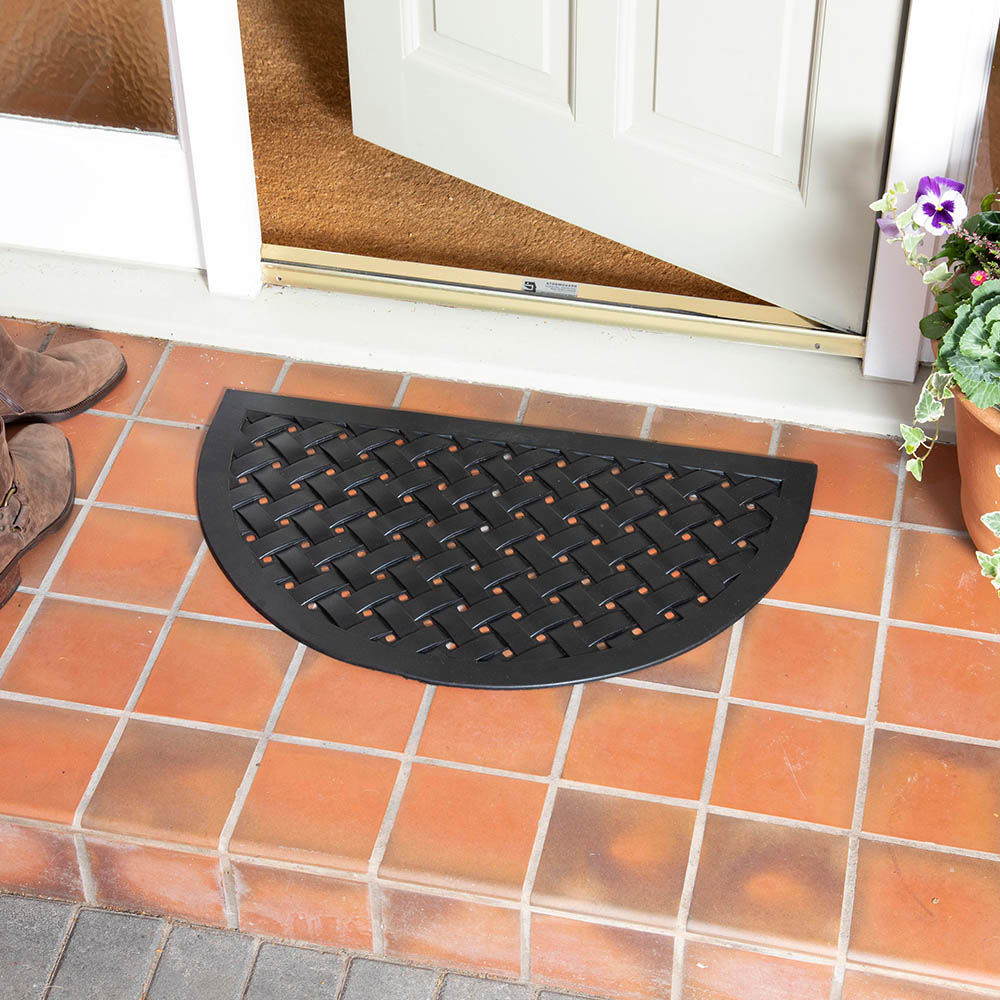 Esselle Reddish Black Rubber Doormat 45 x 75cm Image 2