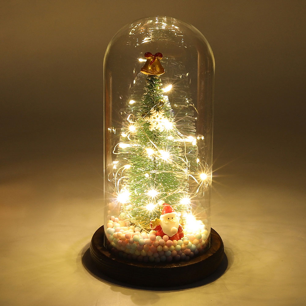 Living and Home LED Glass Dome Christmas Tree Image 8